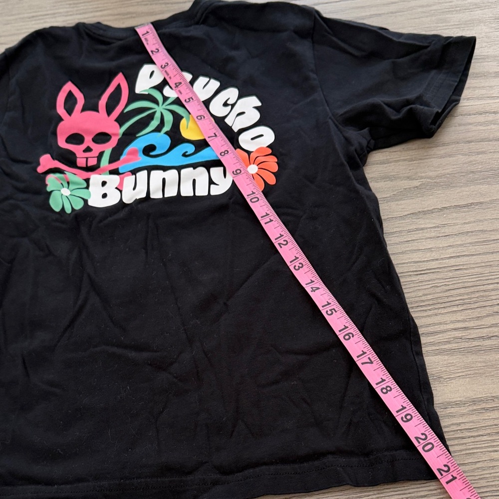 Psycho Bunny Kids (sz M 10/12)  Mentz Graphic Black Tee - Picture 6 of 7
